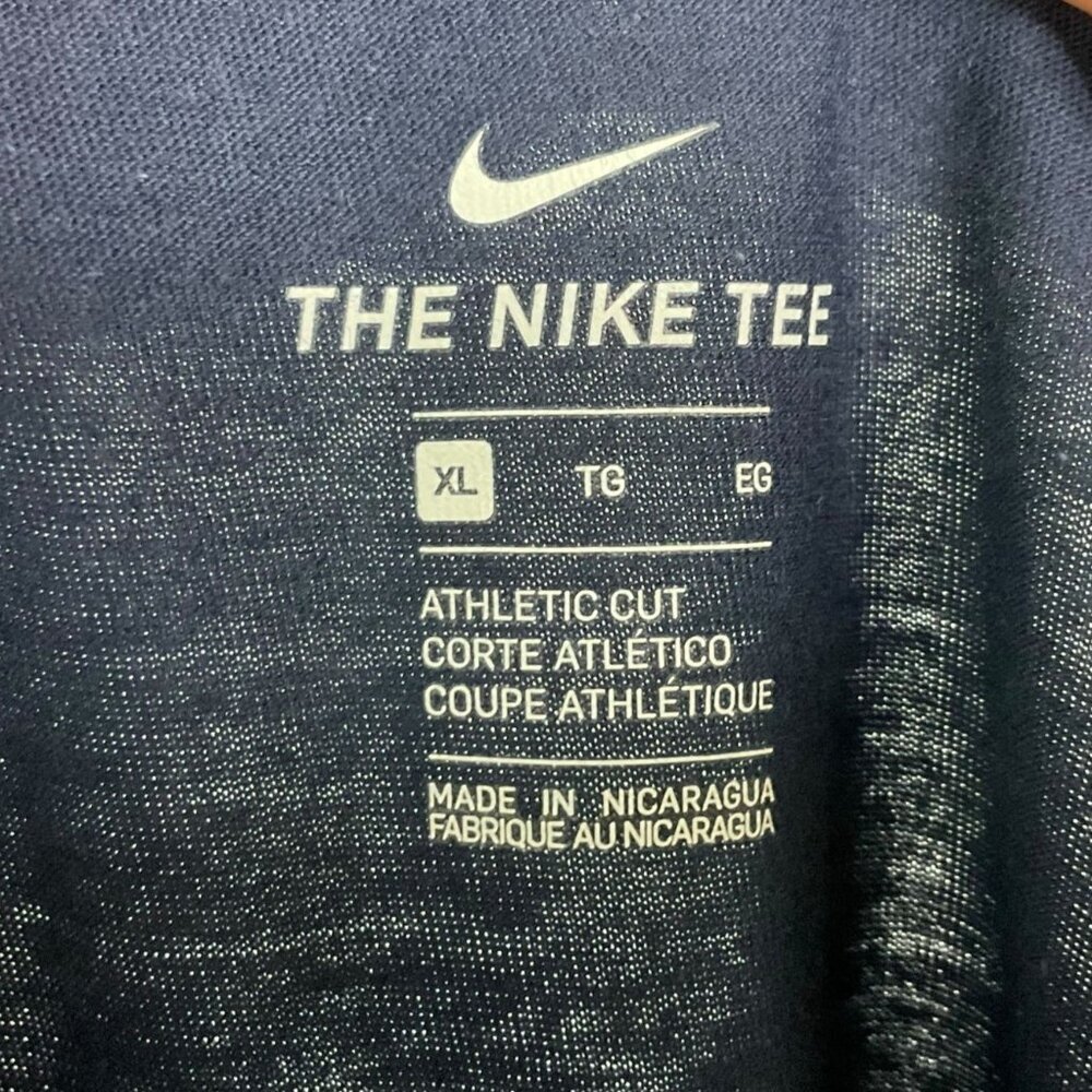 NWT Nike "Just Do It" in "college navy" blue tee, Women's size XL, Athletic Cut - Picture 4 of 8